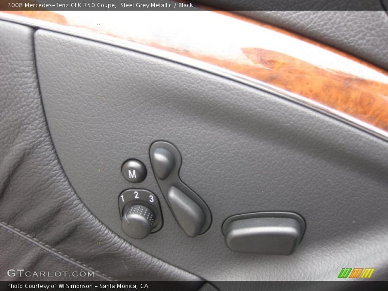 Steel Grey Metallic / Black 2008 Mercedes-Benz CLK 350 Coupe