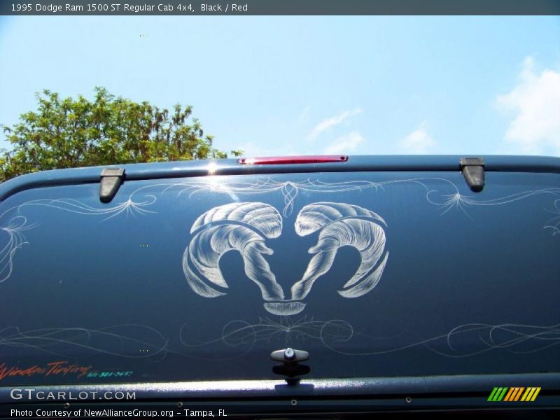 Black / Red 1995 Dodge Ram 1500 ST Regular Cab 4x4