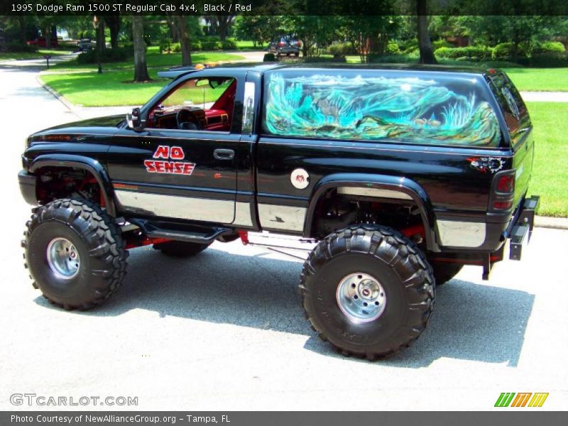Black / Red 1995 Dodge Ram 1500 ST Regular Cab 4x4