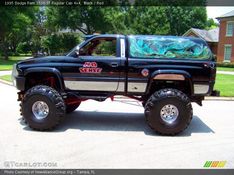 Black / Red 1995 Dodge Ram 1500 ST Regular Cab 4x4