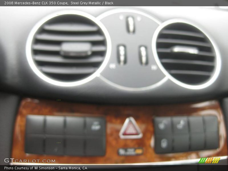 Steel Grey Metallic / Black 2008 Mercedes-Benz CLK 350 Coupe