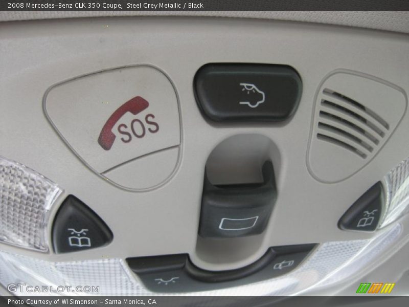 Steel Grey Metallic / Black 2008 Mercedes-Benz CLK 350 Coupe