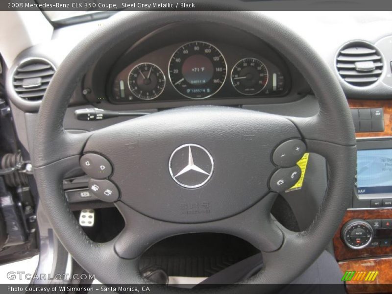 Steel Grey Metallic / Black 2008 Mercedes-Benz CLK 350 Coupe