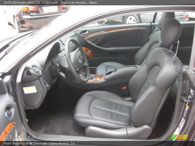 Steel Grey Metallic / Black 2008 Mercedes-Benz CLK 350 Coupe