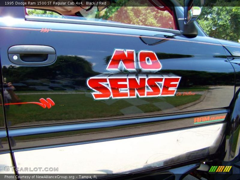 Black / Red 1995 Dodge Ram 1500 ST Regular Cab 4x4