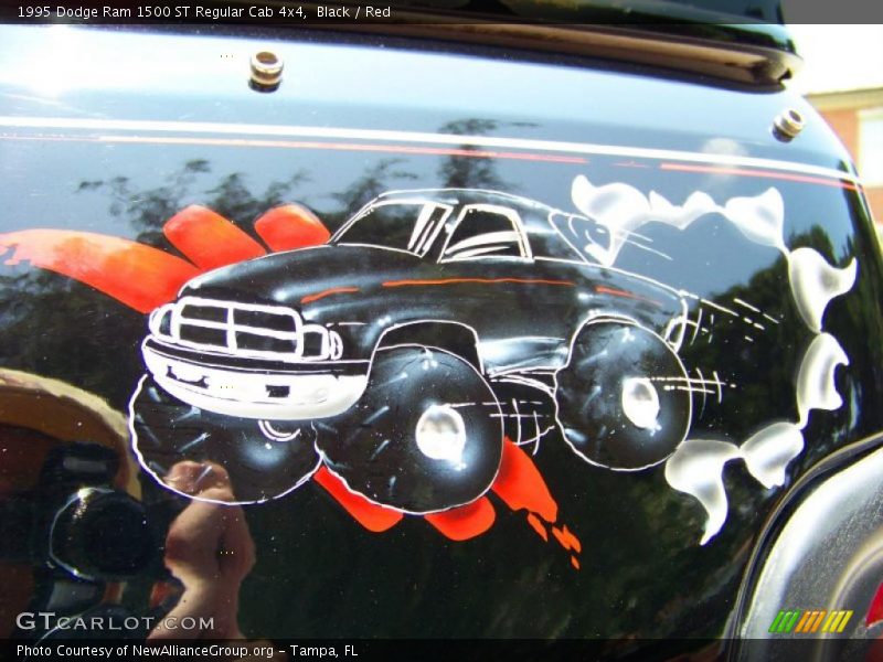 Black / Red 1995 Dodge Ram 1500 ST Regular Cab 4x4