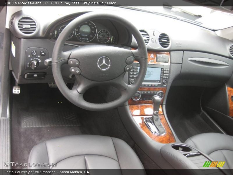 Steel Grey Metallic / Black 2008 Mercedes-Benz CLK 350 Coupe