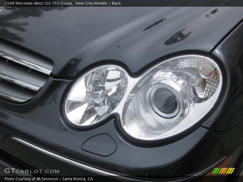 Steel Grey Metallic / Black 2008 Mercedes-Benz CLK 350 Coupe