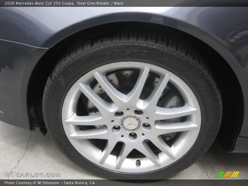 Steel Grey Metallic / Black 2008 Mercedes-Benz CLK 350 Coupe