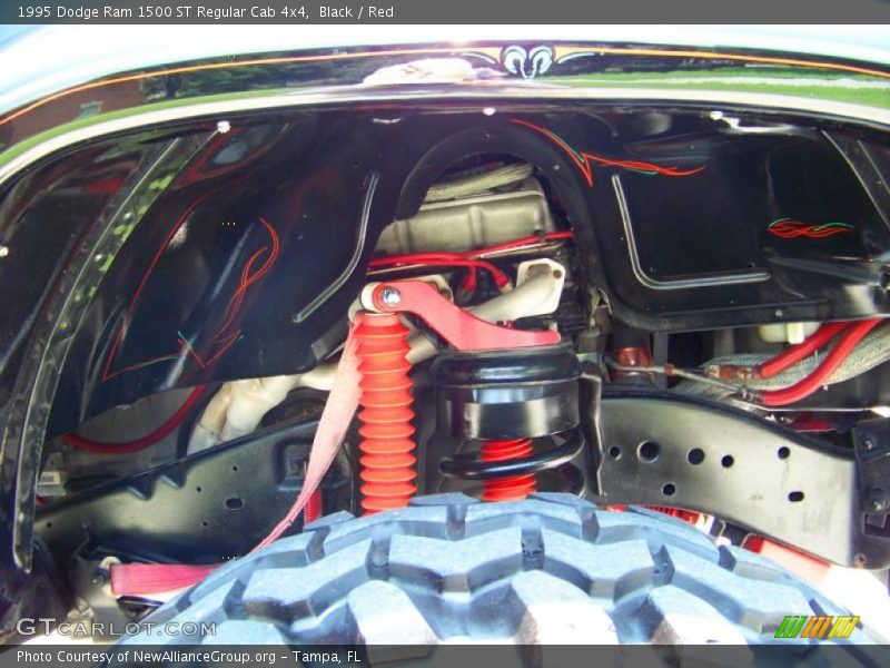 Black / Red 1995 Dodge Ram 1500 ST Regular Cab 4x4