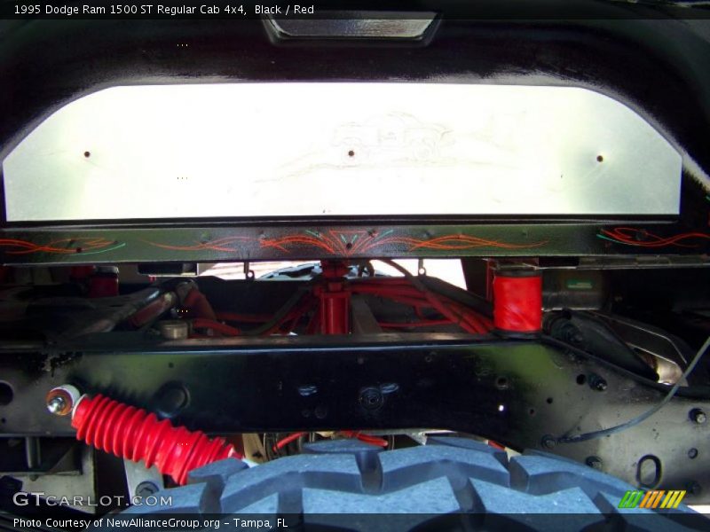 Black / Red 1995 Dodge Ram 1500 ST Regular Cab 4x4