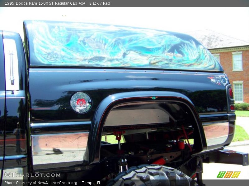 Black / Red 1995 Dodge Ram 1500 ST Regular Cab 4x4