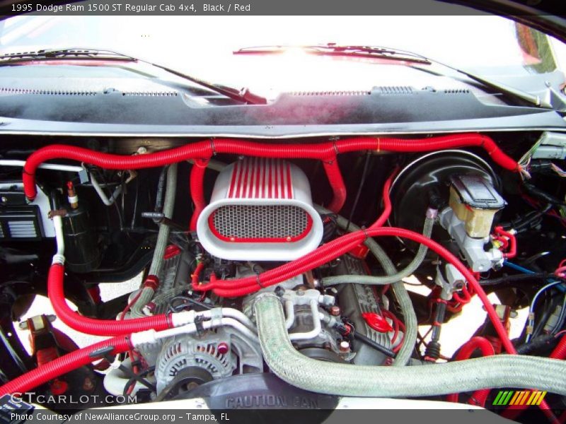 Black / Red 1995 Dodge Ram 1500 ST Regular Cab 4x4