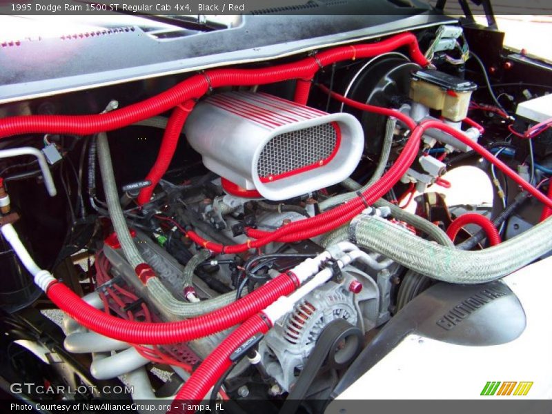 Black / Red 1995 Dodge Ram 1500 ST Regular Cab 4x4