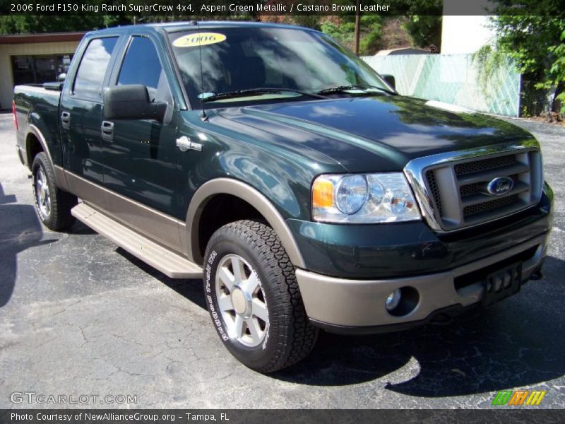 Aspen Green Metallic / Castano Brown Leather 2006 Ford F150 King Ranch SuperCrew 4x4