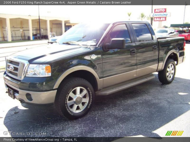 Aspen Green Metallic / Castano Brown Leather 2006 Ford F150 King Ranch SuperCrew 4x4