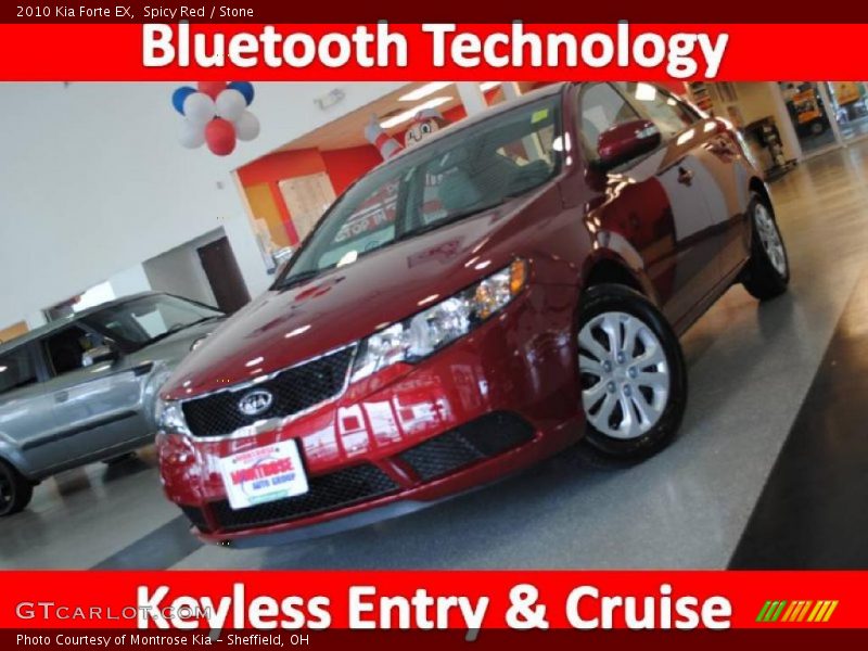 Spicy Red / Stone 2010 Kia Forte EX
