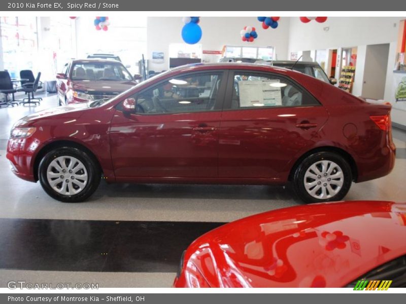 Spicy Red / Stone 2010 Kia Forte EX