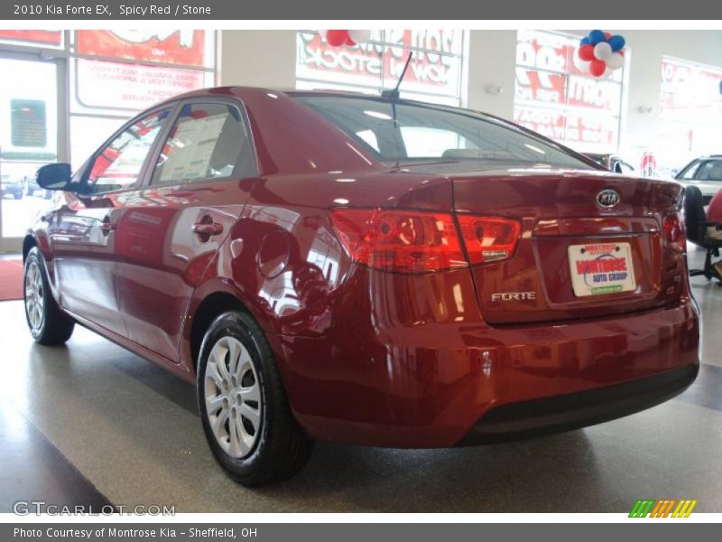 Spicy Red / Stone 2010 Kia Forte EX