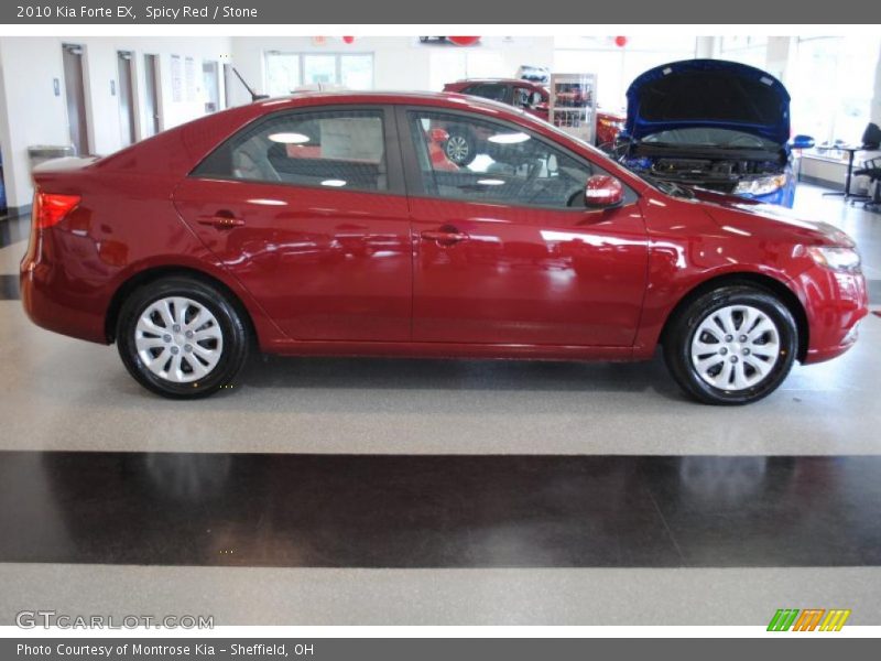 Spicy Red / Stone 2010 Kia Forte EX