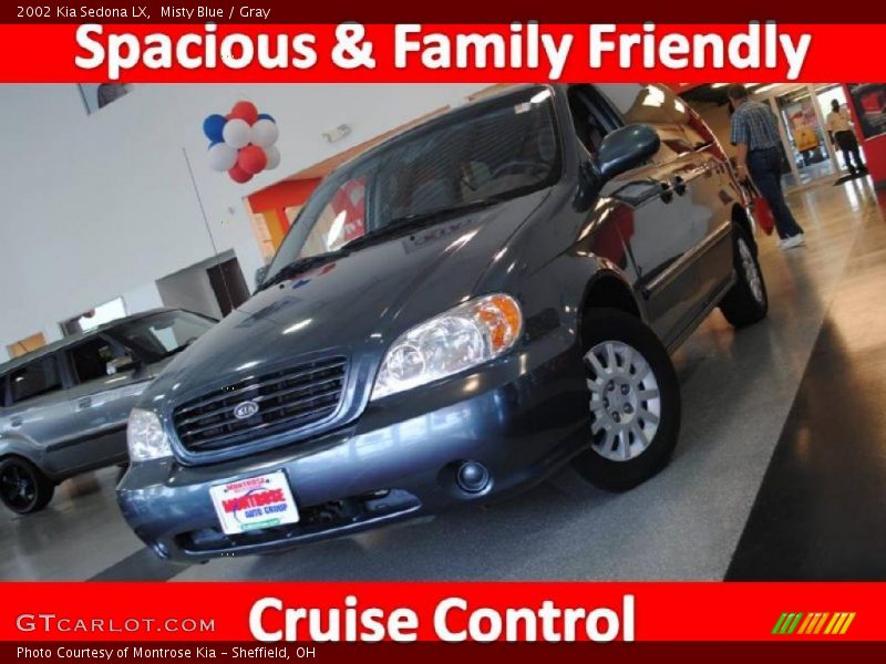 Misty Blue / Gray 2002 Kia Sedona LX