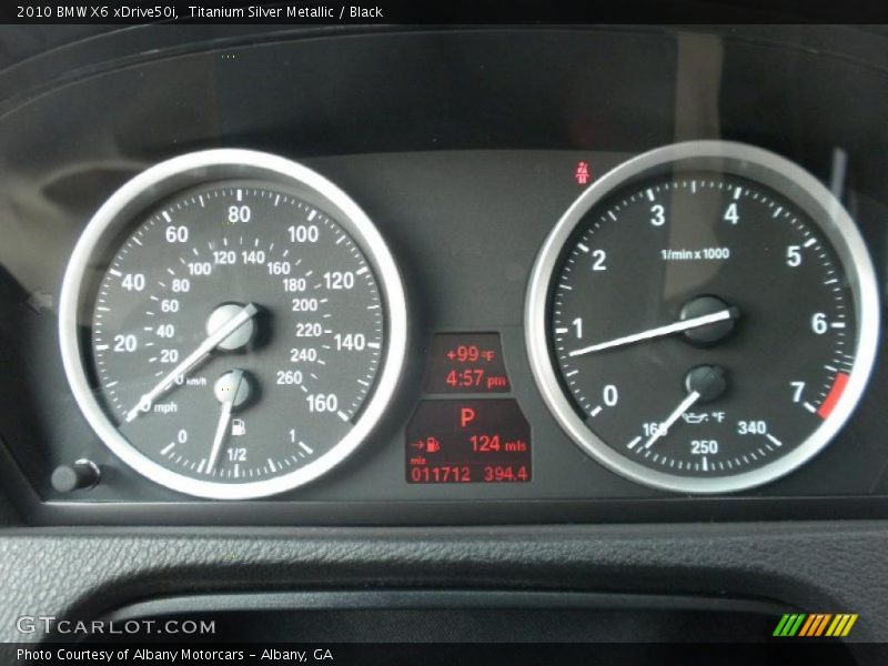 Titanium Silver Metallic / Black 2010 BMW X6 xDrive50i