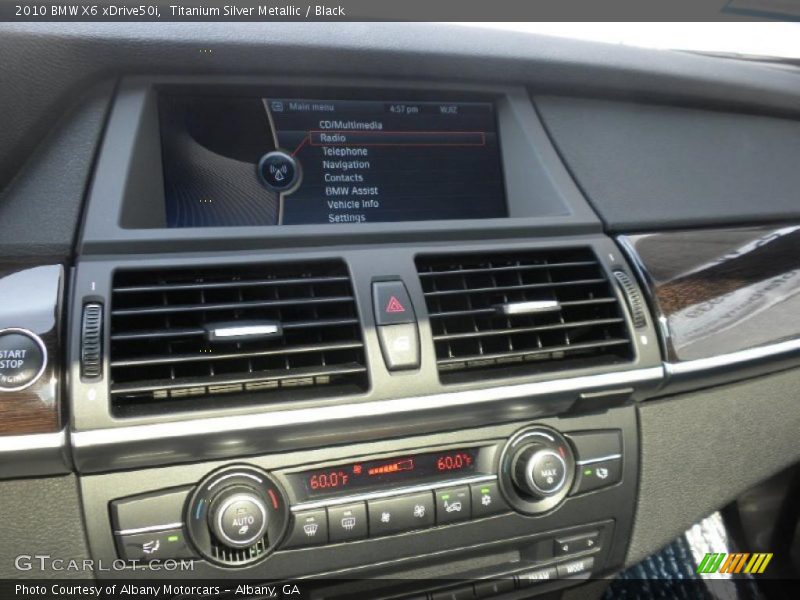 Titanium Silver Metallic / Black 2010 BMW X6 xDrive50i