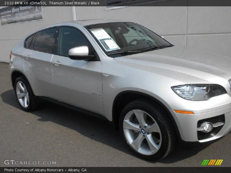 Titanium Silver Metallic / Black 2010 BMW X6 xDrive50i