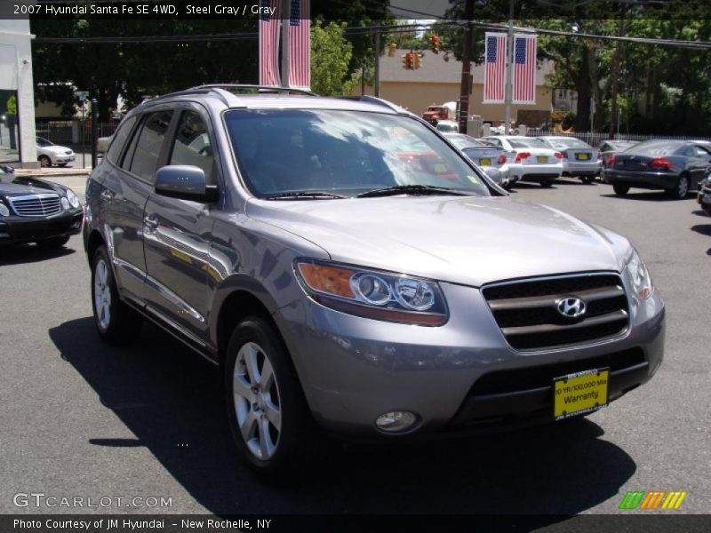 Steel Gray / Gray 2007 Hyundai Santa Fe SE 4WD
