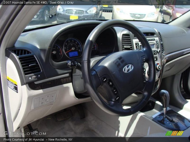 Steel Gray / Gray 2007 Hyundai Santa Fe SE 4WD