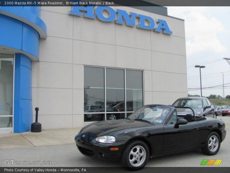 Brilliant Black Metallic / Black 2000 Mazda MX-5 Miata Roadster