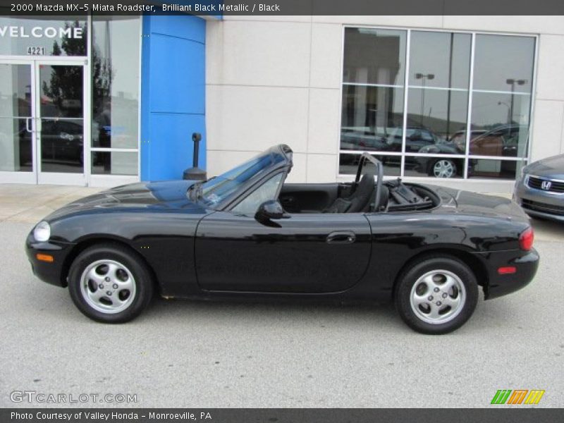 Brilliant Black Metallic / Black 2000 Mazda MX-5 Miata Roadster