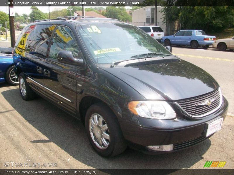 Brilliant Black Crystal Pearlcoat / Khaki 2004 Chrysler Town & Country Touring