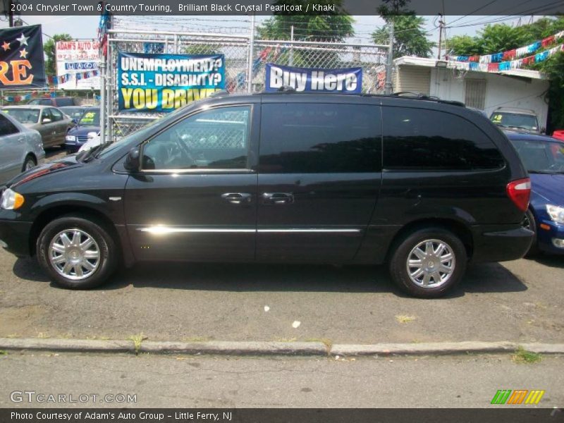 Brilliant Black Crystal Pearlcoat / Khaki 2004 Chrysler Town & Country Touring