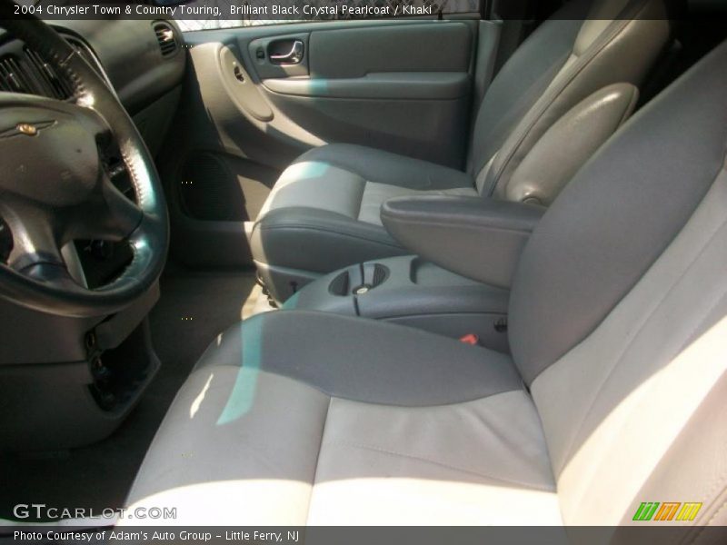 Brilliant Black Crystal Pearlcoat / Khaki 2004 Chrysler Town & Country Touring