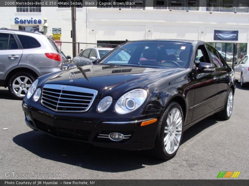 Black / Cognac Brown/Black 2008 Mercedes-Benz E 350 4Matic Sedan