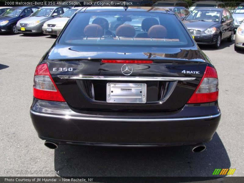 Black / Cognac Brown/Black 2008 Mercedes-Benz E 350 4Matic Sedan