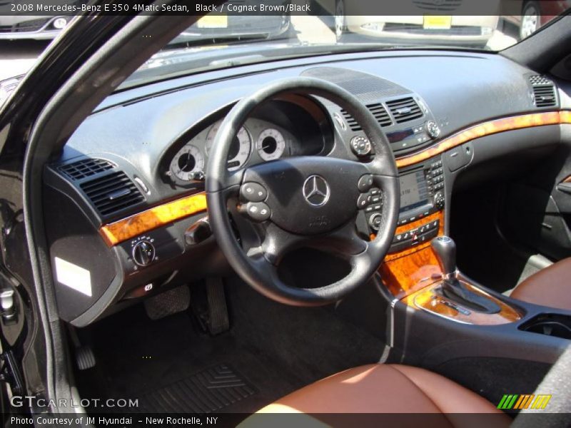 Black / Cognac Brown/Black 2008 Mercedes-Benz E 350 4Matic Sedan