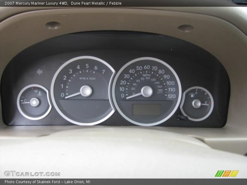 Dune Pearl Metallic / Pebble 2007 Mercury Mariner Luxury 4WD