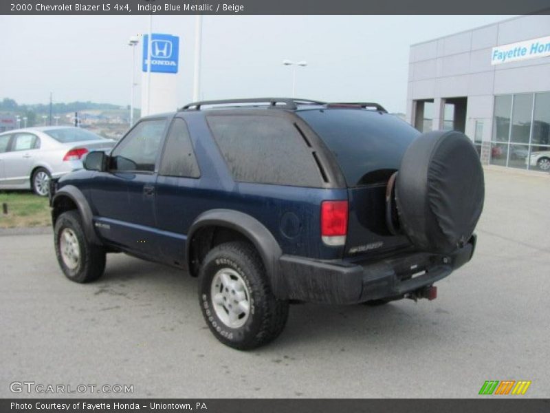 Indigo Blue Metallic / Beige 2000 Chevrolet Blazer LS 4x4