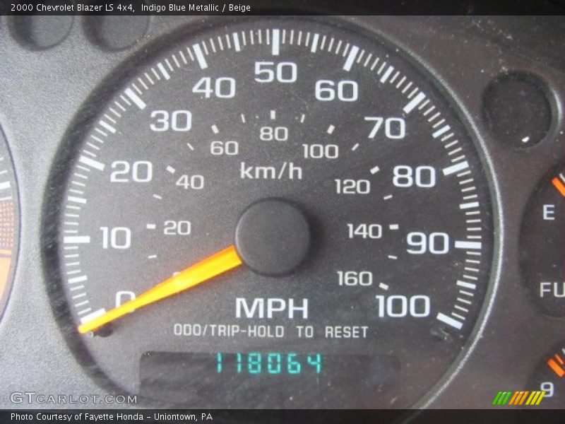 Indigo Blue Metallic / Beige 2000 Chevrolet Blazer LS 4x4