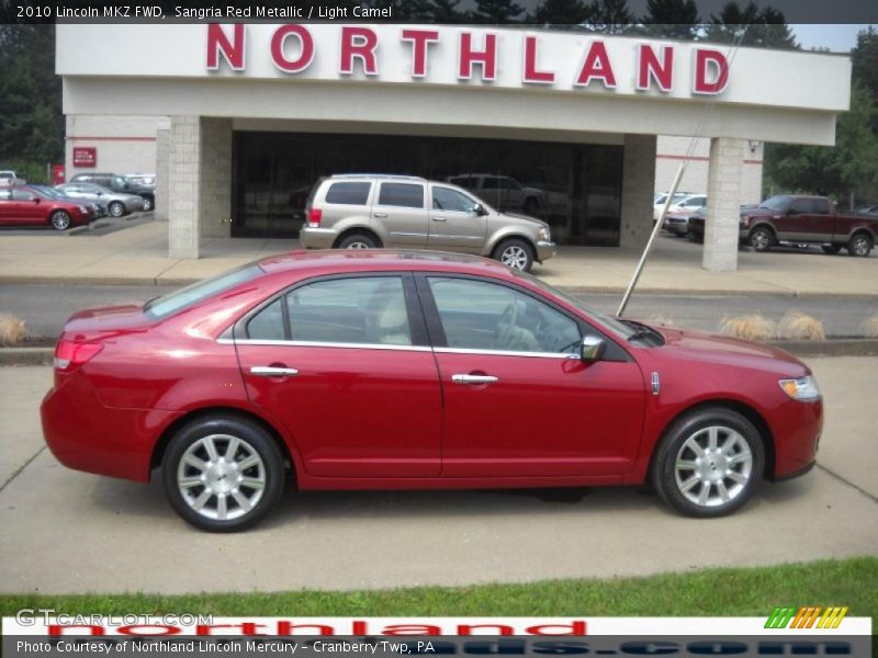 Sangria Red Metallic / Light Camel 2010 Lincoln MKZ FWD