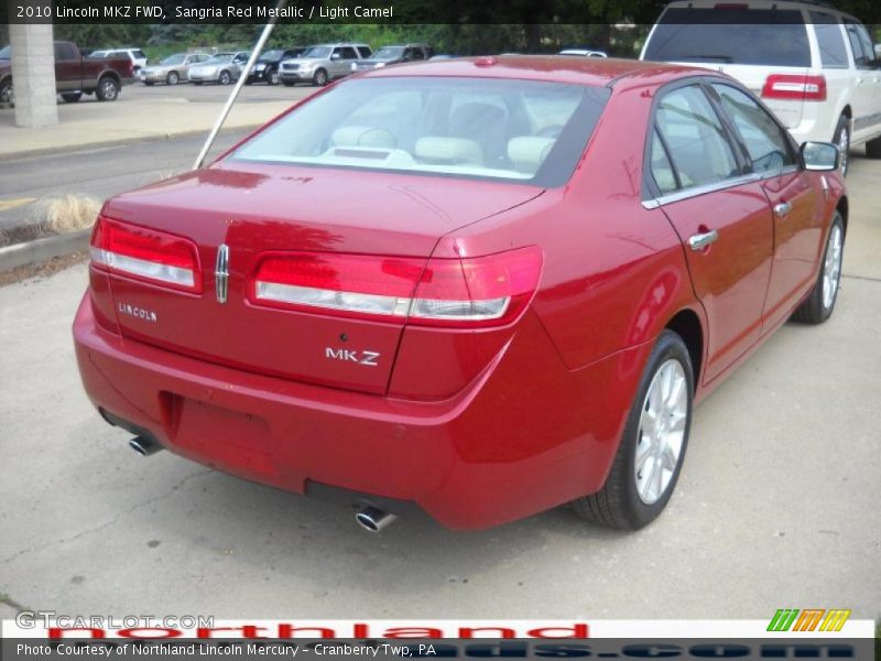 Sangria Red Metallic / Light Camel 2010 Lincoln MKZ FWD