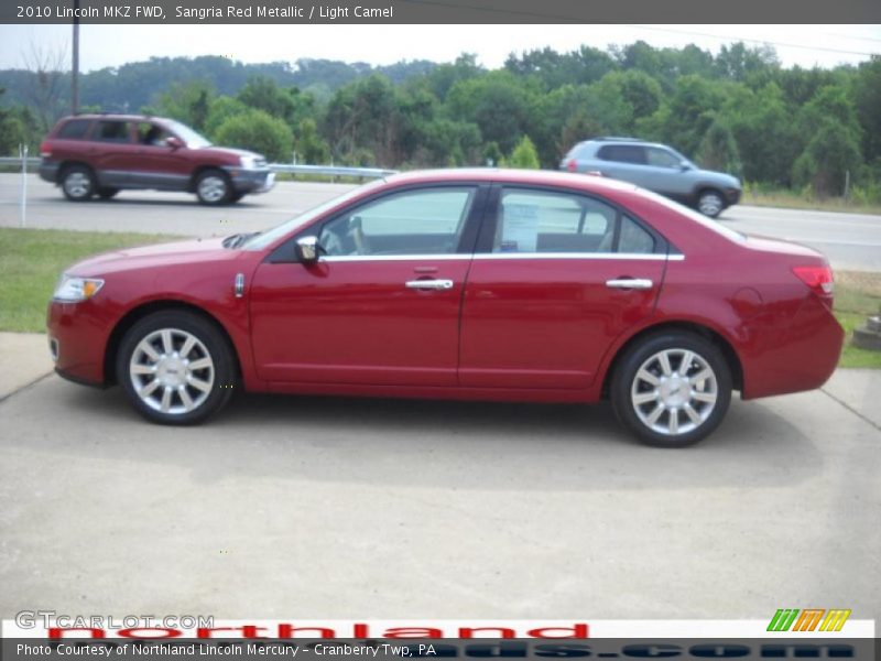 Sangria Red Metallic / Light Camel 2010 Lincoln MKZ FWD