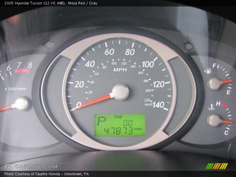 Mesa Red / Gray 2005 Hyundai Tucson GLS V6 4WD