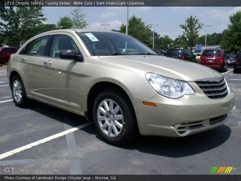 White Gold / Dark Khaki/Light Graystone 2010 Chrysler Sebring Touring Sedan