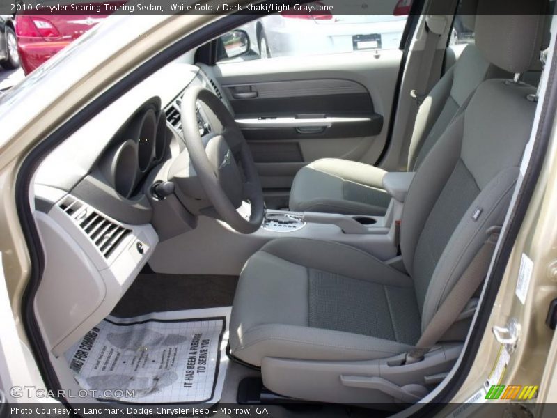 White Gold / Dark Khaki/Light Graystone 2010 Chrysler Sebring Touring Sedan