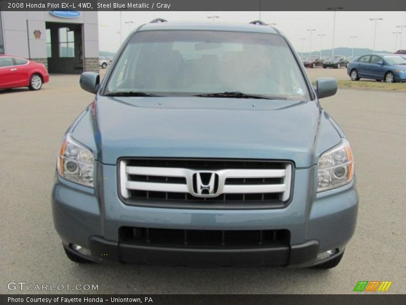 Steel Blue Metallic / Gray 2008 Honda Pilot EX-L 4WD