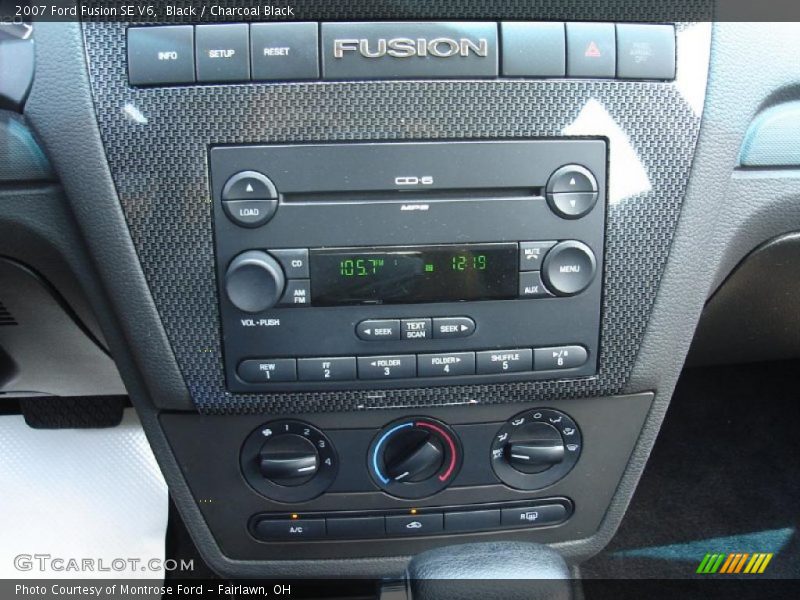 Black / Charcoal Black 2007 Ford Fusion SE V6