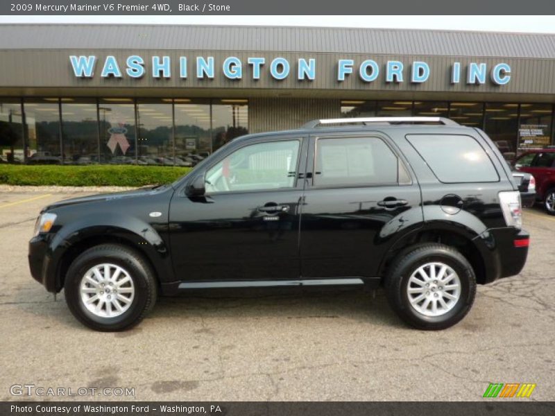 Black / Stone 2009 Mercury Mariner V6 Premier 4WD